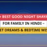 25+ Best Good Night Shayari For Family In Hindi – Sweet Dreams & Bedtime Wishes