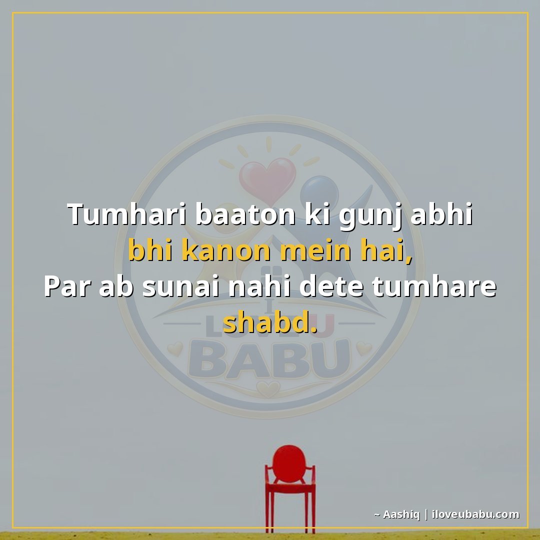 तुम्हारी बातों की गूँज अभी भी कानों में है,
पर अब सुनाई नहीं