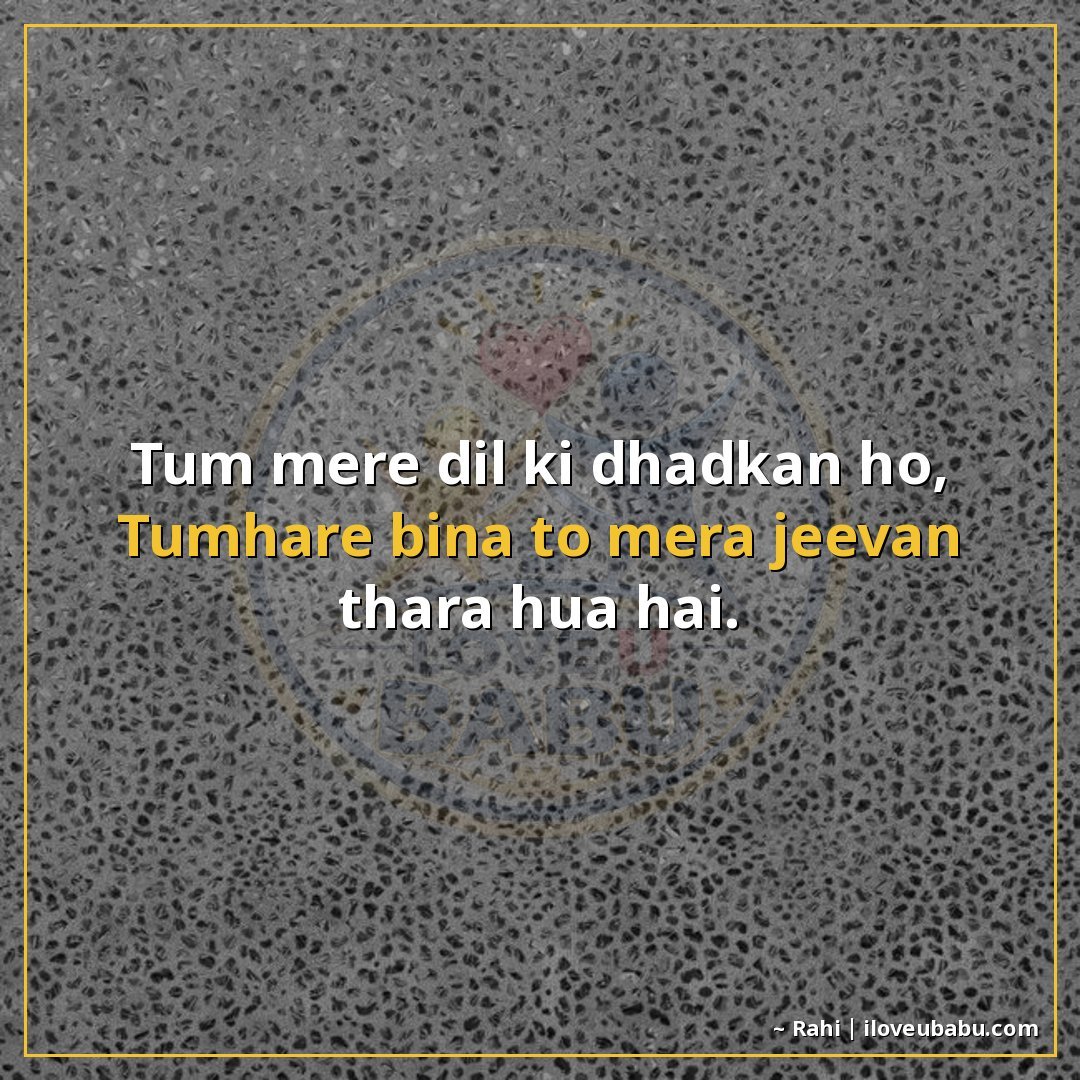 25+ Best Two Line Shayari For Your Girlfriend or Boyfriend In Hindi 14 तुम मेरे दिल की धड़कन हो,
तुम्हारे बिना तो मेरा जीवन ठहरा हु
