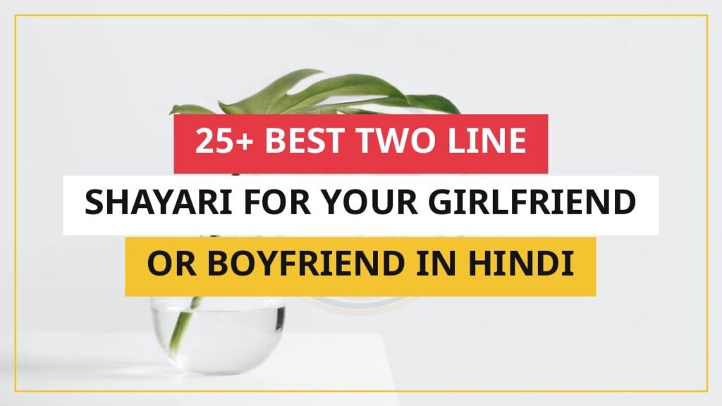 25+ Best Two Line Shayari For Your Girlfriend or Boyfriend In Hindi