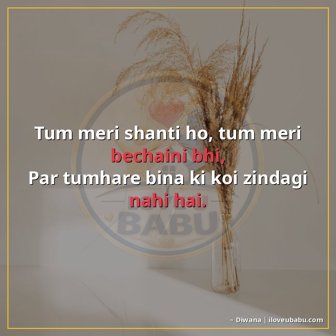 25+ Best Two Line Shayari For Your Husband Or Wife In Hindi 25 तुम मेरी शांति हो, तुम मेरी बेचैनी भी,
पर तुम्हारे बिना की क